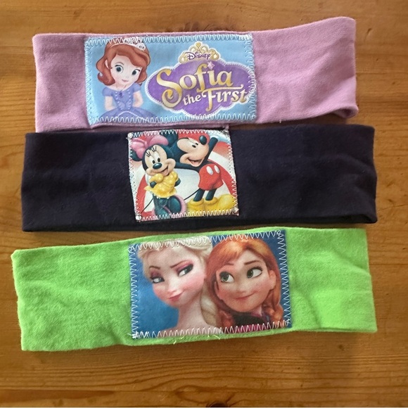 New Bundle 3 Handmade Headbands Disney Mickey Mouse  Frozen Sofia The First - Picture 1 of 4